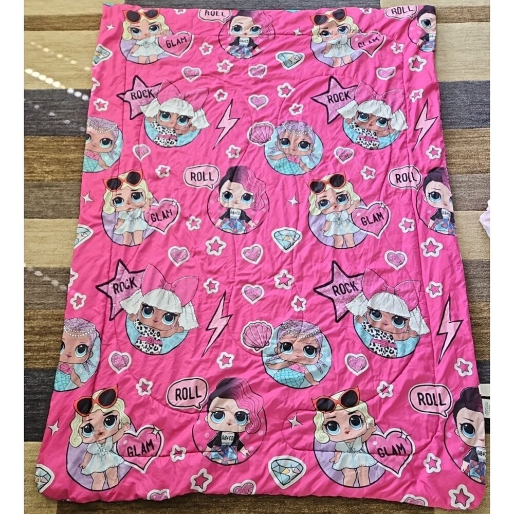 LOL SURPRISE REVERSIBLE Comforter, contour sheet, flat sheet TWIN size